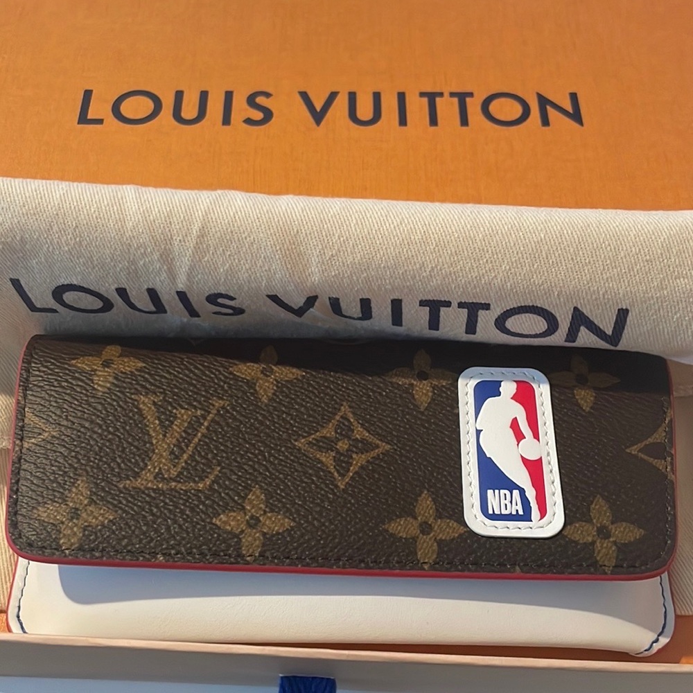 Louis Vuitton and NBA collab glasses case. Can use as wallet.